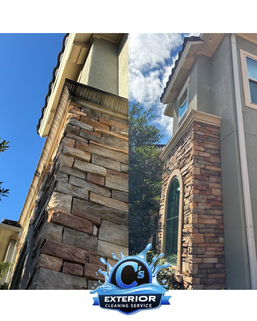 stone house exterior cleaning